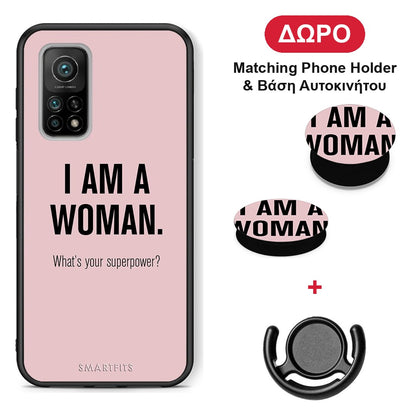 Superpower Woman - Xiaomi Mi 10T / 10T Pro θήκη + Δώρο Phone Holder & Βάση Αυτοκινήτου