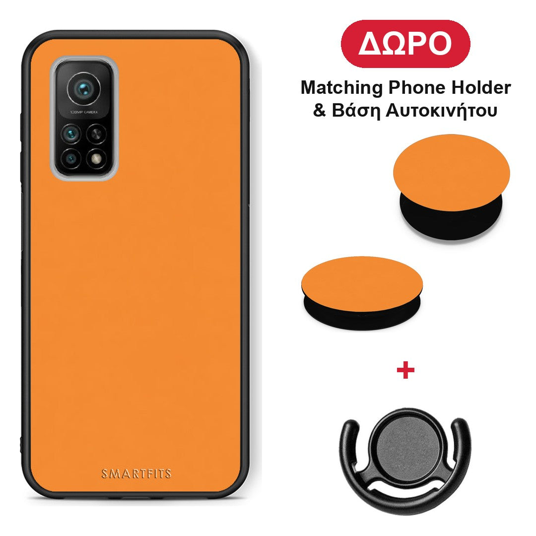 Tangerine Orange - Xiaomi Mi 10T / 10T Pro θήκη + Δώρο Phone Holder & Βάση Αυτοκινήτου