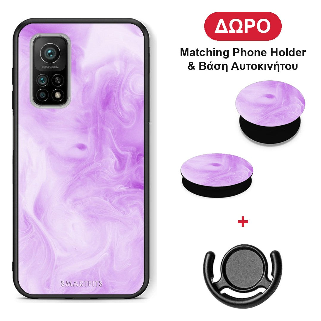 Watercolor Lavender - Xiaomi Mi 10T / 10T Pro θήκη + Δώρο Phone Holder & Βάση Αυτοκινήτου