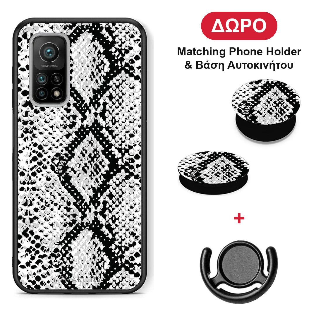 Animal White Snake - Xiaomi Mi 10T / 10T Pro θήκη + Δώρο Phone Holder & Βάση Αυτοκινήτου