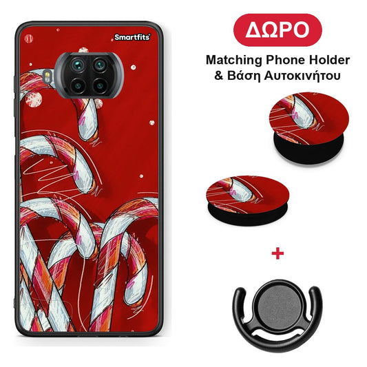 Candy Cane - Xiaomi Mi 10T Lite θήκη + Δώρο Phone Holder & Βάση Αυτοκινήτου