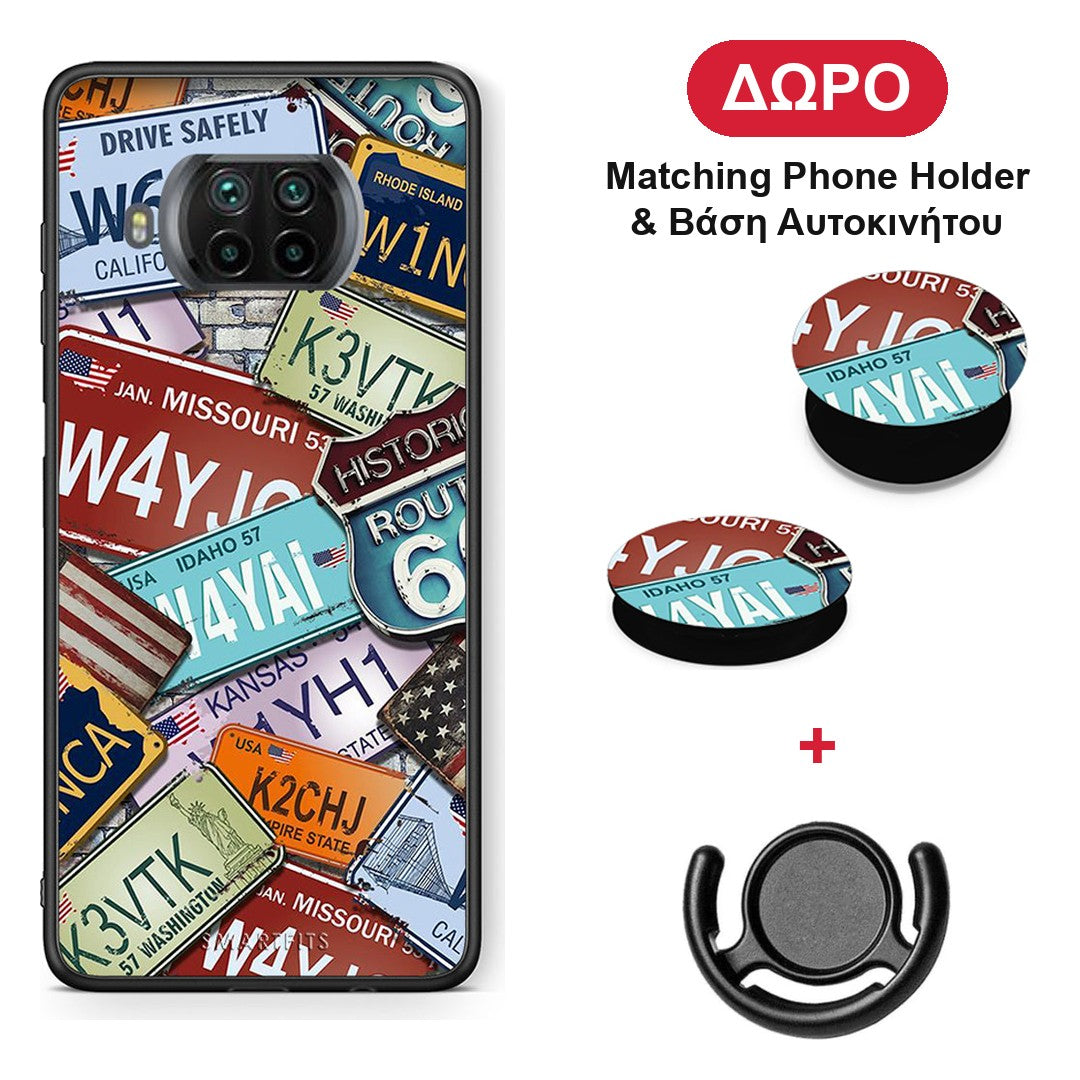 Car Plates - Xiaomi Mi 10T Lite θήκη + Δώρο Phone Holder & Βάση Αυτοκινήτου