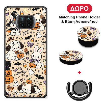 Halloween Puppies and Friends on Cream - Xiaomi Mi 10T Lite θήκη + Δώρο Phone Holder & Βάση Αυτοκινήτου
