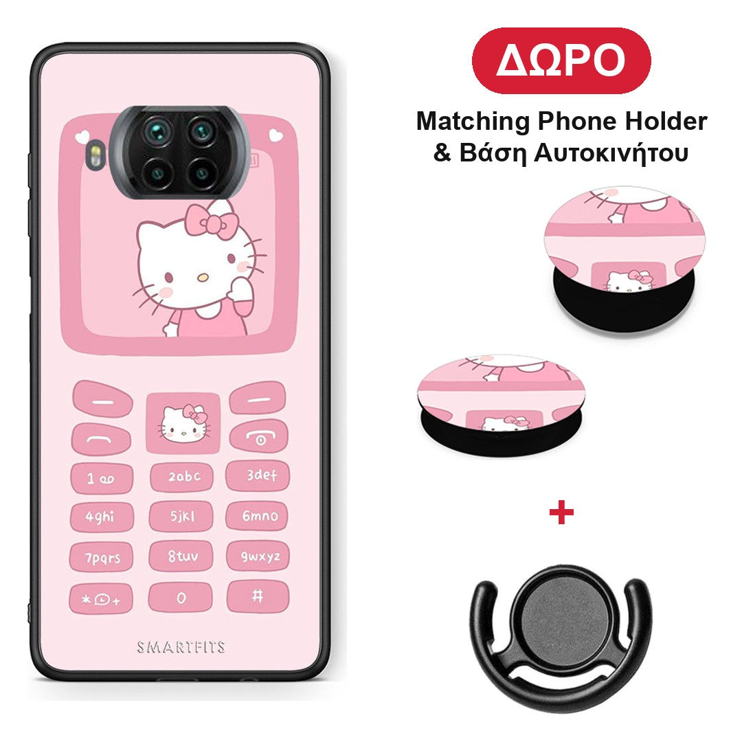 Hello Kitten - Xiaomi Mi 10T Lite θήκη + Δώρο Phone Holder & Βάση Αυτοκινήτου