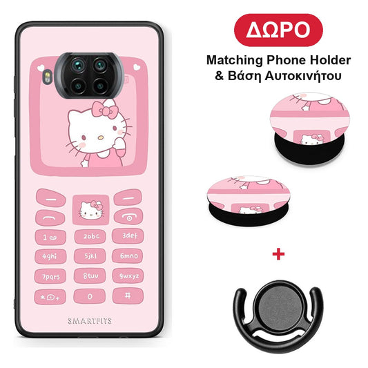 Hello Kitten - Xiaomi Mi 10T Lite θήκη + Δώρο Phone Holder & Βάση Αυτοκινήτου