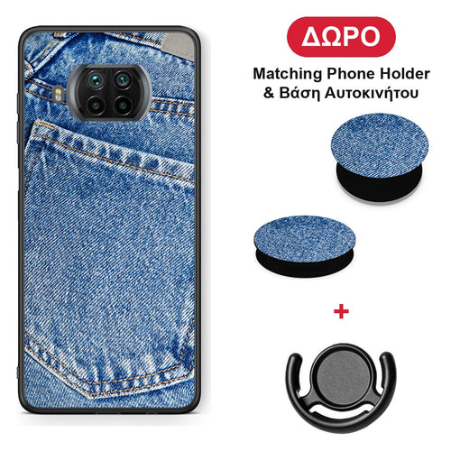 Jeans Pocket - Xiaomi Mi 10T Lite θήκη + Δώρο Phone Holder & Βάση Αυτοκινήτου