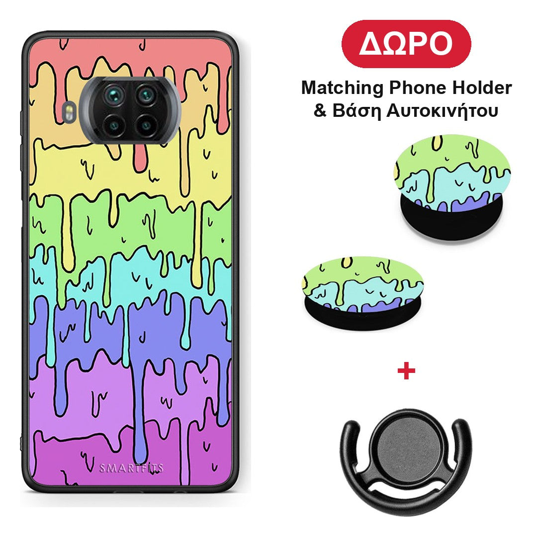 Melting Rainbow - Xiaomi Mi 10T Lite θήκη + Δώρο Phone Holder & Βάση Αυτοκινήτου