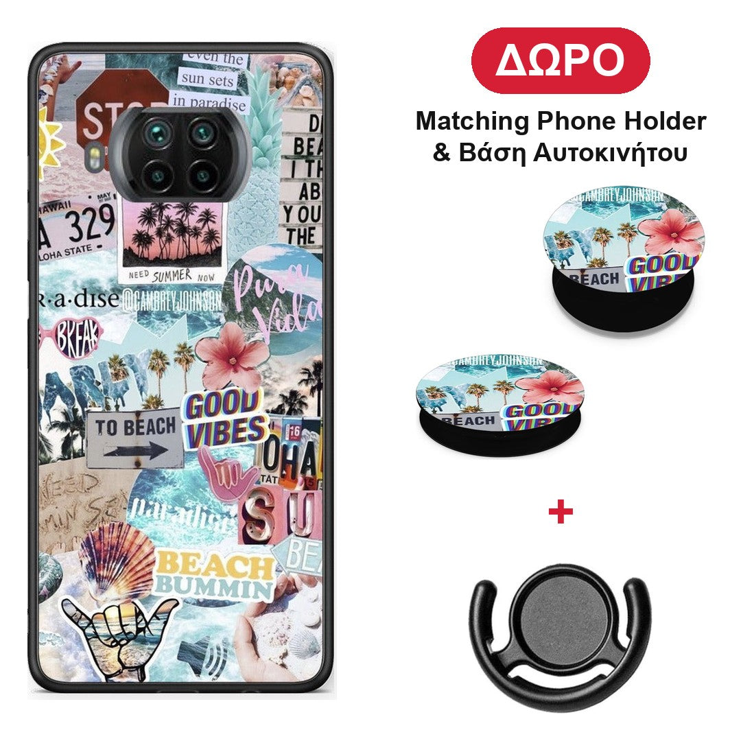 Summer Vibes - Xiaomi Mi 10T Lite θήκη + Δώρο Phone Holder & Βάση Αυτοκινήτου