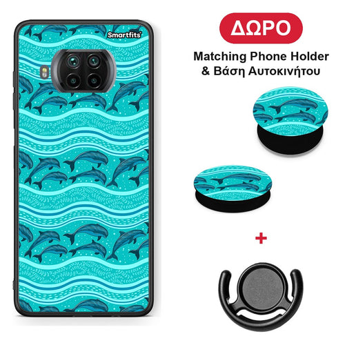 Swimming Dolphins - Xiaomi Mi 10T Lite θήκη + Δώρο Phone Holder & Βάση Αυτοκινήτου