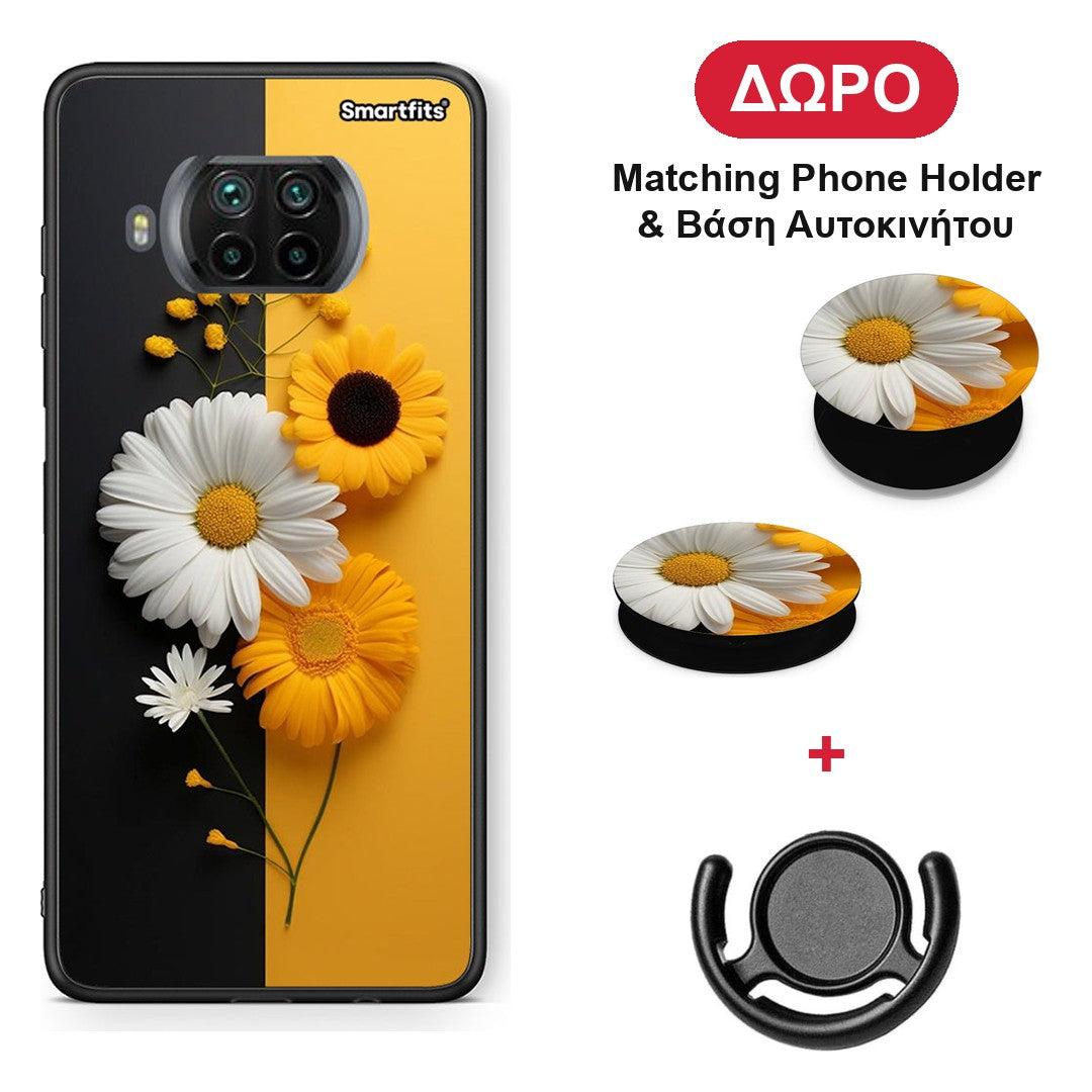 Yellow Daisies - Xiaomi Mi 10T Lite θήκη + Δώρο Phone Holder & Βάση Αυτοκινήτου