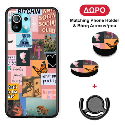 Collage Bitchin - Xiaomi Mi 11 / 11 Pro θήκη + Δώρο Phone Holder & Βάση Αυτοκινήτου