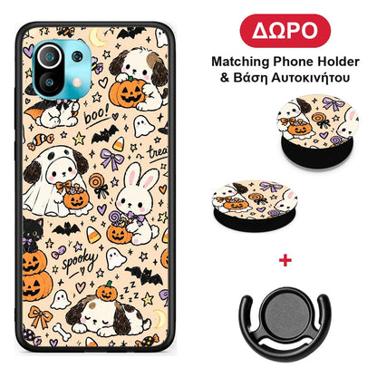Halloween Puppies and Friends on Cream - Xiaomi Mi 11 / 11 Pro θήκη + Δώρο Phone Holder & Βάση Αυτοκινήτου