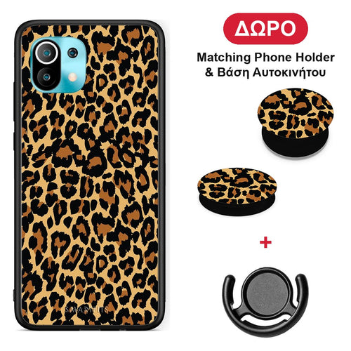 Animal Leopard - Xiaomi Mi 11 / 11 Pro θήκη + Δώρο Phone Holder & Βάση Αυτοκινήτου