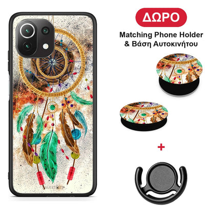 Boho DreamCatcher - Xiaomi 11 Lite 5G NE / Mi 11 Lite θήκη + Δώρο Phone Holder & Βάση Αυτοκινήτου