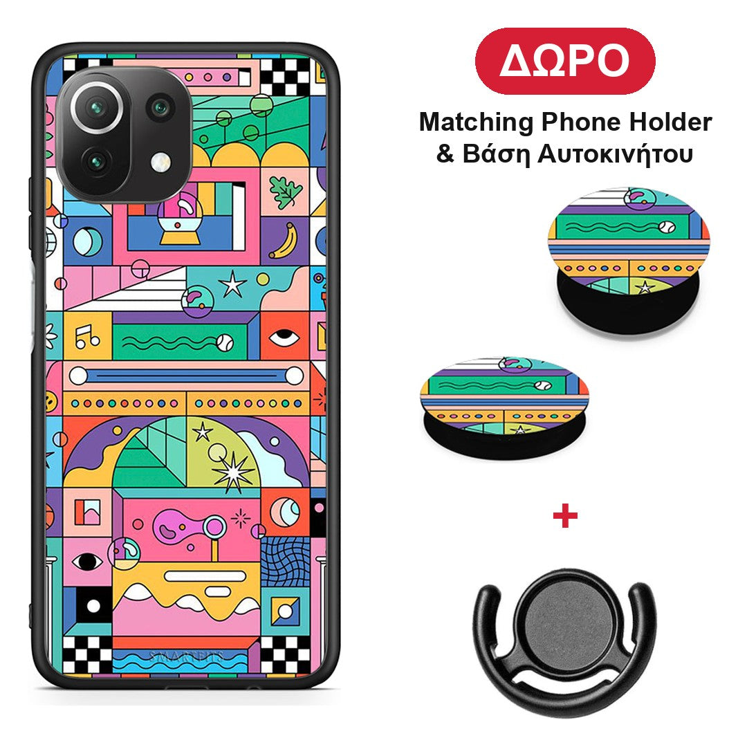 Bubbles Soap - Xiaomi 11 Lite 5G NE / Mi 11 Lite θήκη + Δώρο Phone Holder & Βάση Αυτοκινήτου