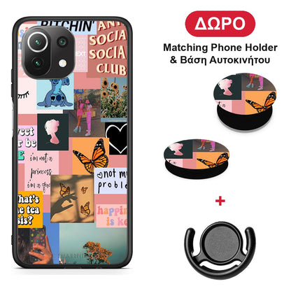 Collage Bitchin - Xiaomi 11 Lite 5G NE / Mi 11 Lite θήκη + Δώρο Phone Holder & Βάση Αυτοκινήτου