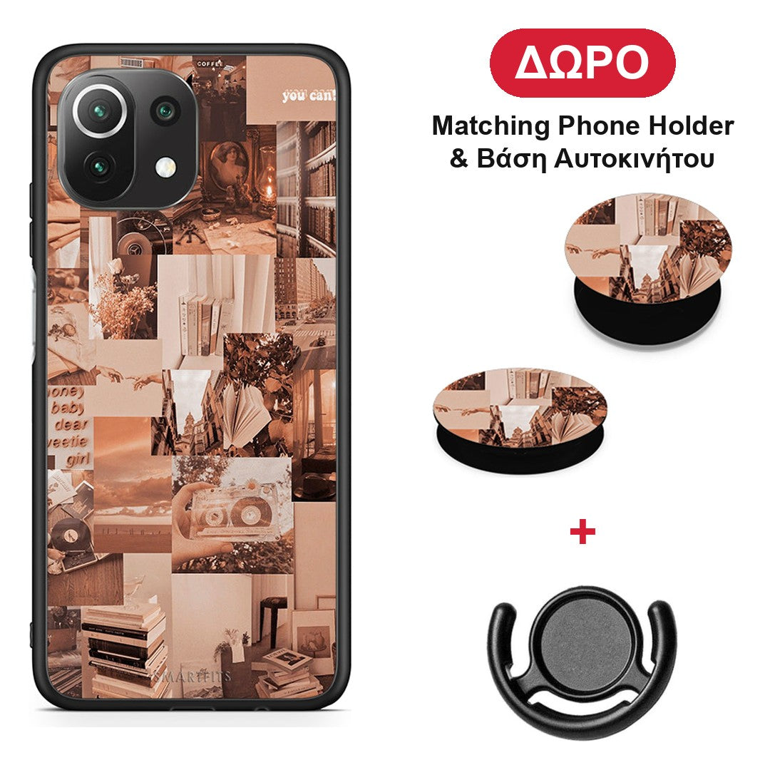 Collage You Can - Xiaomi 11 Lite 5G NE / Mi 11 Lite θήκη + Δώρο Phone Holder & Βάση Αυτοκινήτου