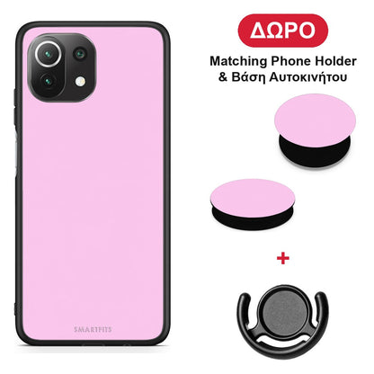 Cotton Candy Pink - Xiaomi 11 Lite 5G NE / Mi 11 Lite θήκη + Δώρο Phone Holder & Βάση Αυτοκινήτου