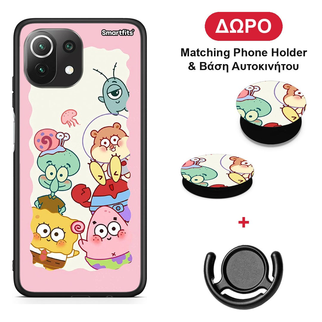 Cute Companion - Xiaomi 11 Lite 5G NE / Mi 11 Lite θήκη + Δώρο Phone Holder & Βάση Αυτοκινήτου