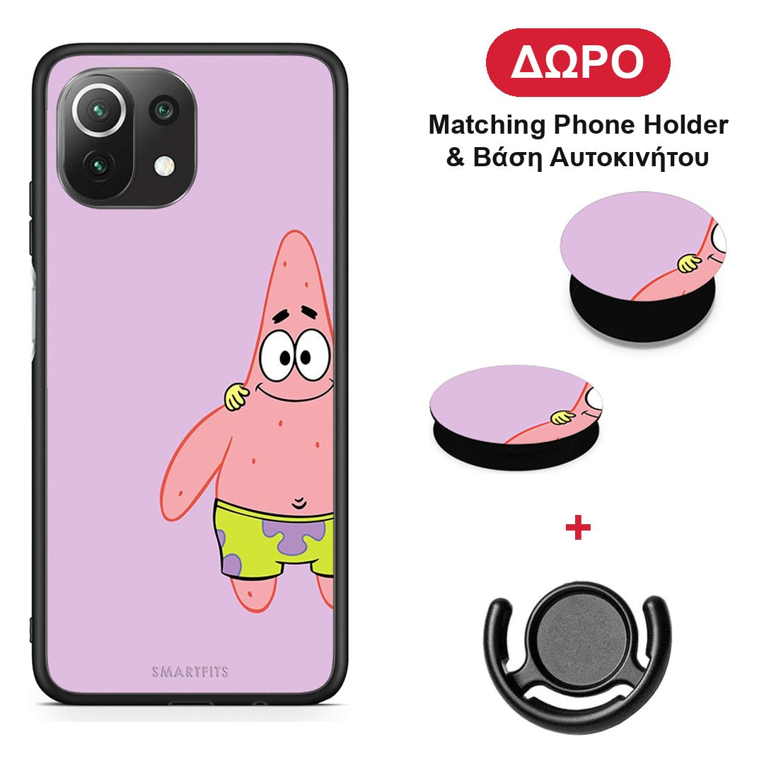 Friends Patrick - Xiaomi 11 Lite 5G NE / Mi 11 Lite θήκη + Δώρο Phone Holder & Βάση Αυτοκινήτου