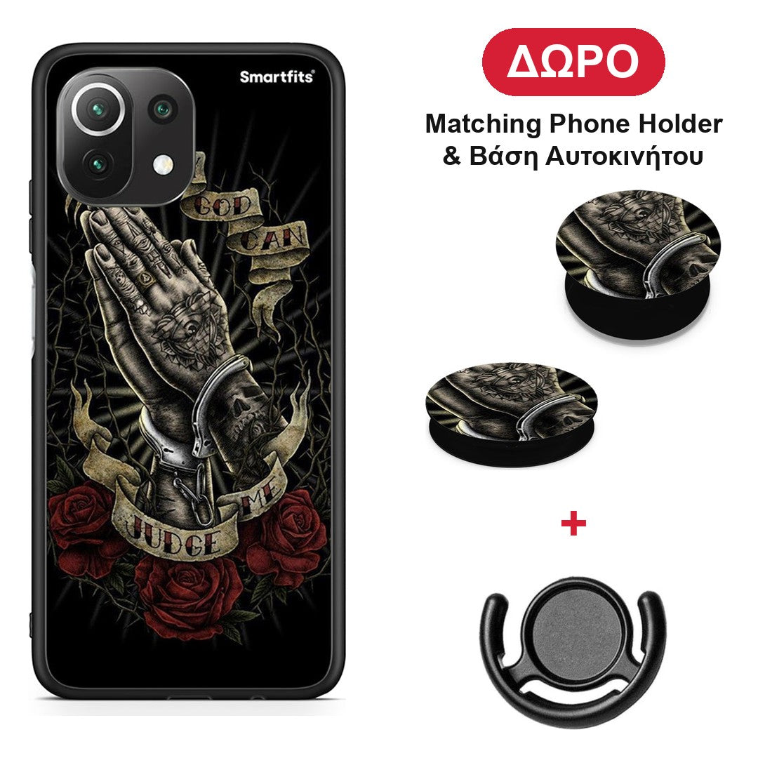 Judge By God - Xiaomi 11 Lite 5G NE / Mi 11 Lite θήκη + Δώρο Phone Holder & Βάση Αυτοκινήτου