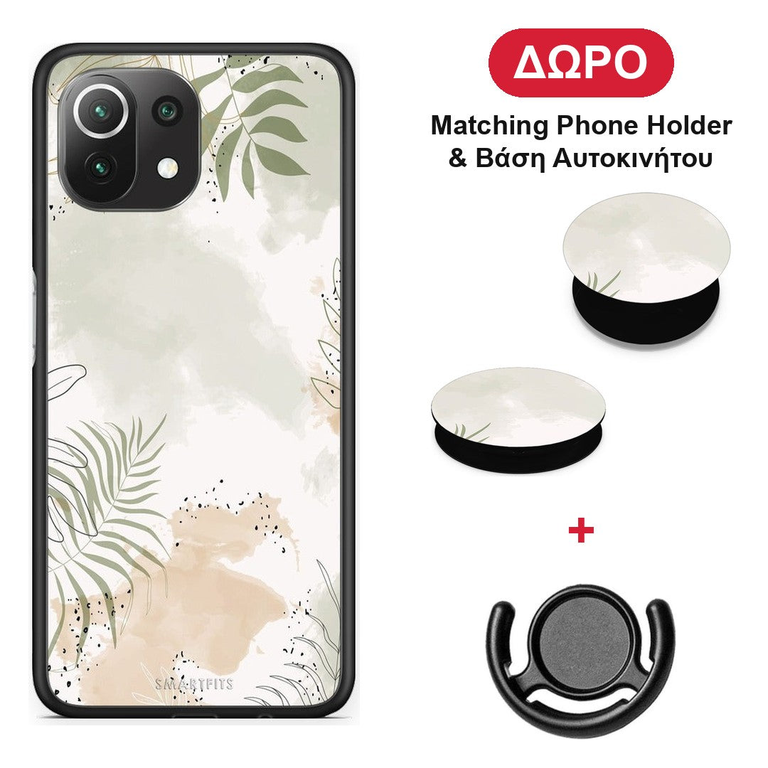 Nude Plants - Xiaomi 11 Lite 5G NE / Mi 11 Lite θήκη + Δώρο Phone Holder & Βάση Αυτοκινήτου