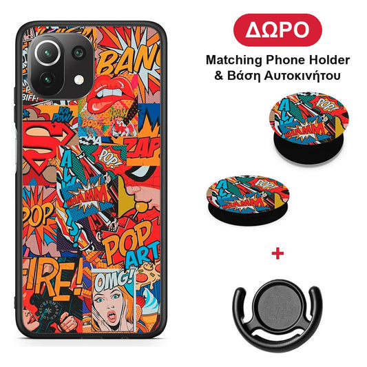 PopArt OMG - Xiaomi 11 Lite 5G NE / Mi 11 Lite θήκη + Δώρο Phone Holder & Βάση Αυτοκινήτου