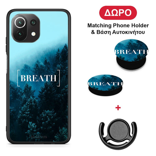 Quote Breath - Xiaomi 11 Lite 5G NE / Mi 11 Lite θήκη + Δώρο Phone Holder & Βάση Αυτοκινήτου