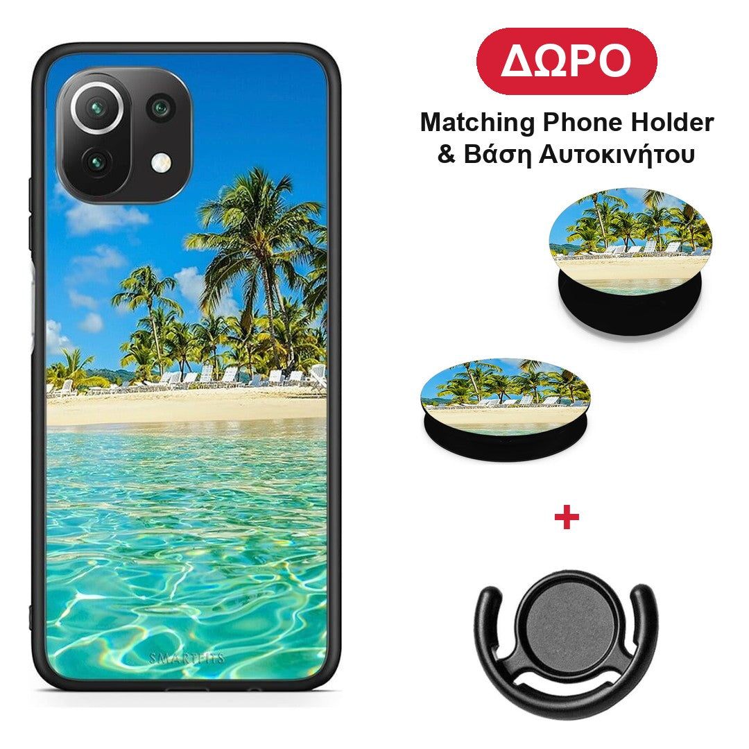 Tropical Vibes - Xiaomi 11 Lite 5G NE / Mi 11 Lite θήκη + Δώρο Phone Holder & Βάση Αυτοκινήτου
