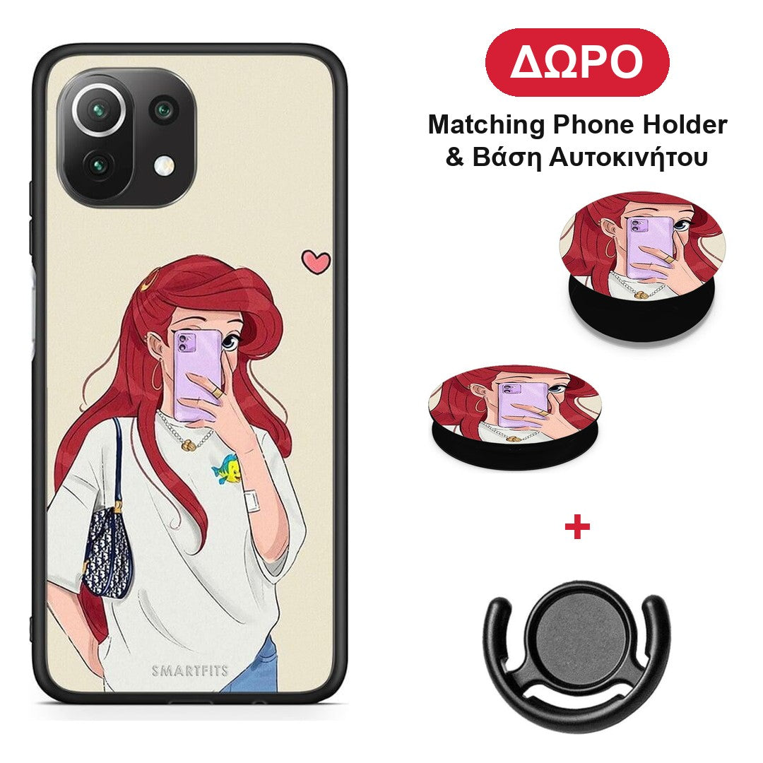 Walking Mermaid - Xiaomi 11 Lite 5G NE / Mi 11 Lite θήκη + Δώρο Phone Holder & Βάση Αυτοκινήτου