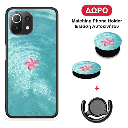 Water Flower - Xiaomi 11 Lite 5G NE / Mi 11 Lite θήκη + Δώρο Phone Holder & Βάση Αυτοκινήτου