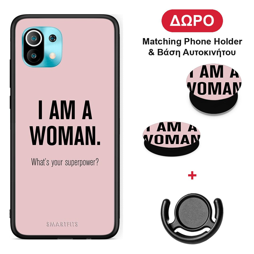 Superpower Woman - Xiaomi Mi 11 / 11 Pro θήκη + Δώρο Phone Holder & Βάση Αυτοκινήτου