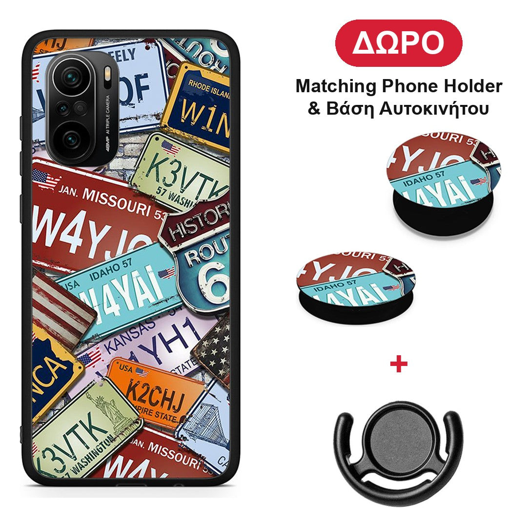 Car Plates - Xiaomi Mi 11i θήκη + Δώρο Phone Holder & Βάση Αυτοκινήτου