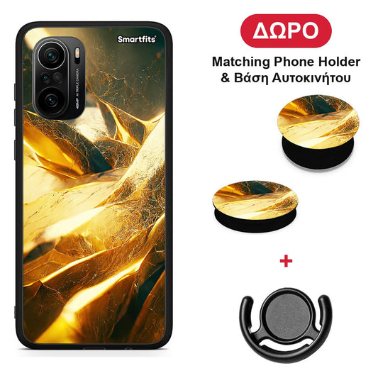 Real Gold - Xiaomi Mi 11i θήκη + Δώρο Phone Holder & Βάση Αυτοκινήτου
