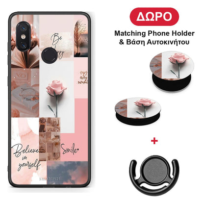 Aesthetic Collage - Xiaomi Mi 8 θήκη + Δώρο Phone Holder & Βάση Αυτοκινήτου