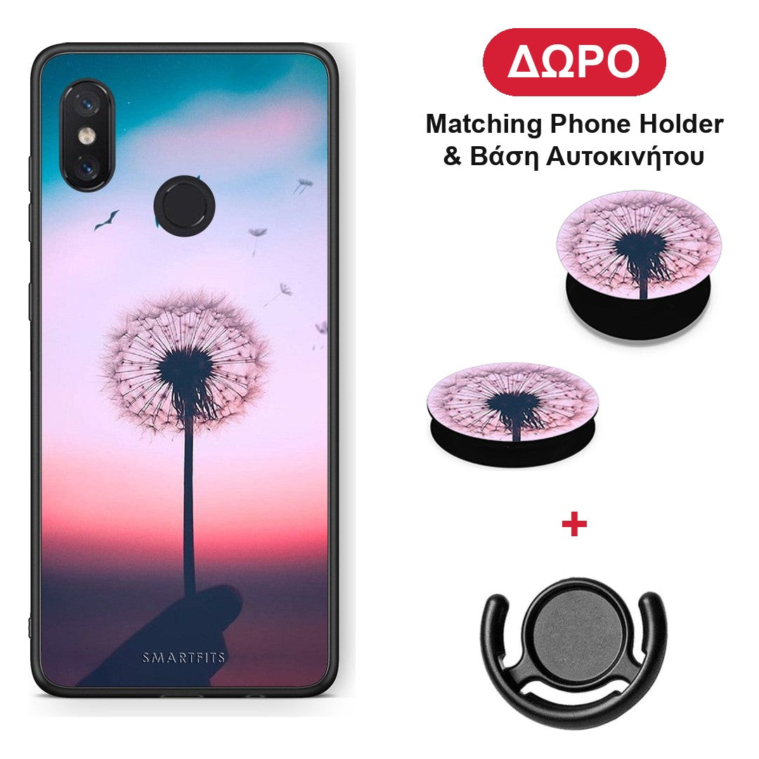 Boho Wish - Xiaomi Mi 8 θήκη + Δώρο Phone Holder & Βάση Αυτοκινήτου