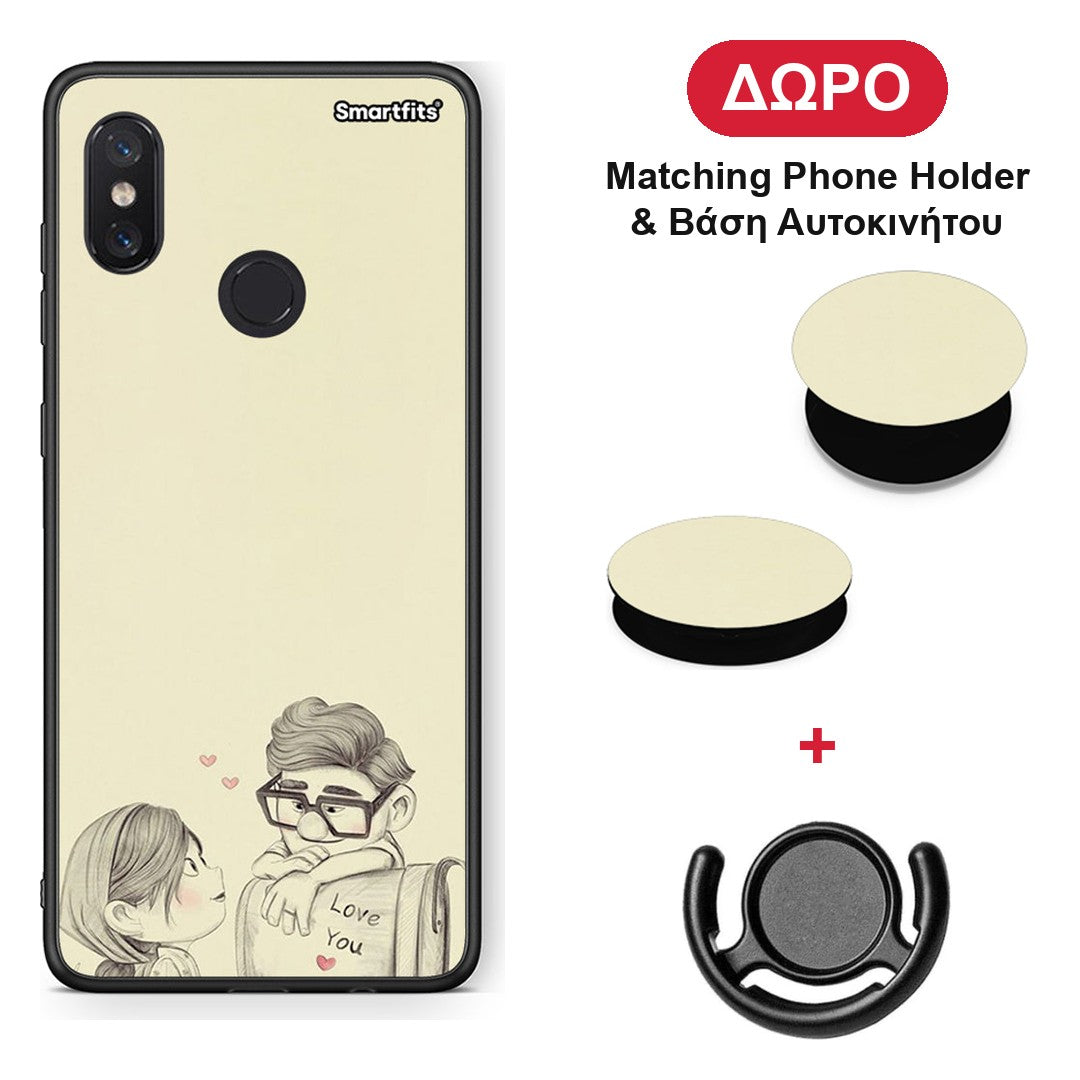 Carl And Ellie - Xiaomi Mi 8 θήκη + Δώρο Phone Holder & Βάση Αυτοκινήτου
