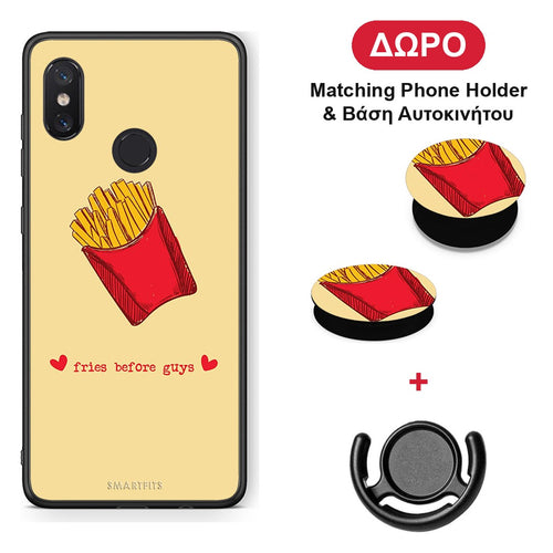 Fries Before Guys - Xiaomi Mi 8 θήκη + Δώρο Phone Holder & Βάση Αυτοκινήτου