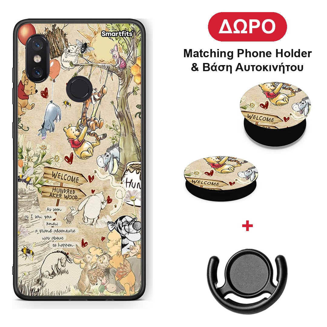 Happy Friends - Xiaomi Mi 8 θήκη + Δώρο Phone Holder & Βάση Αυτοκινήτου