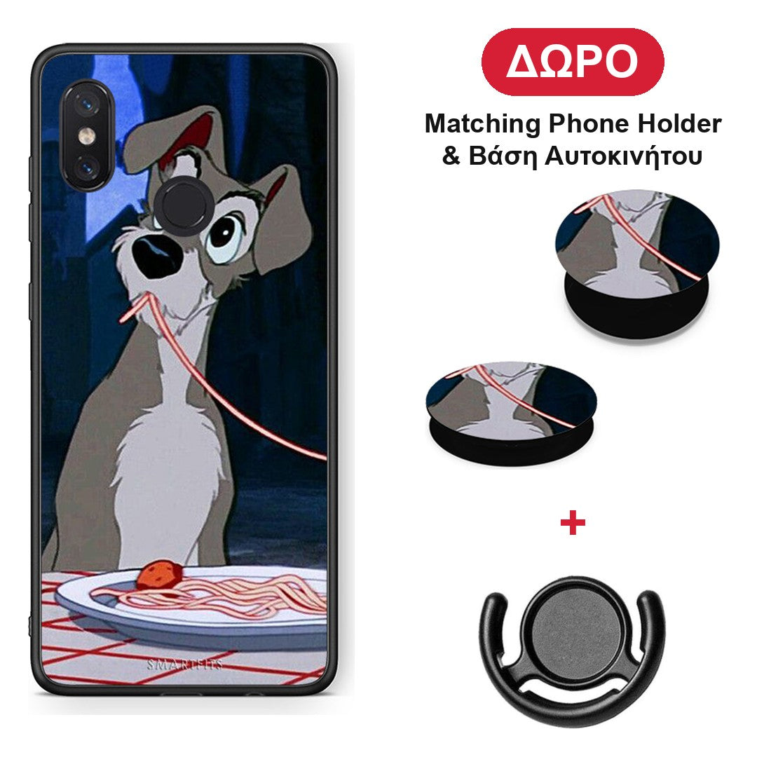 Lady And Tramp 1 - Xiaomi Mi 8 θήκη + Δώρο Phone Holder & Βάση Αυτοκινήτου