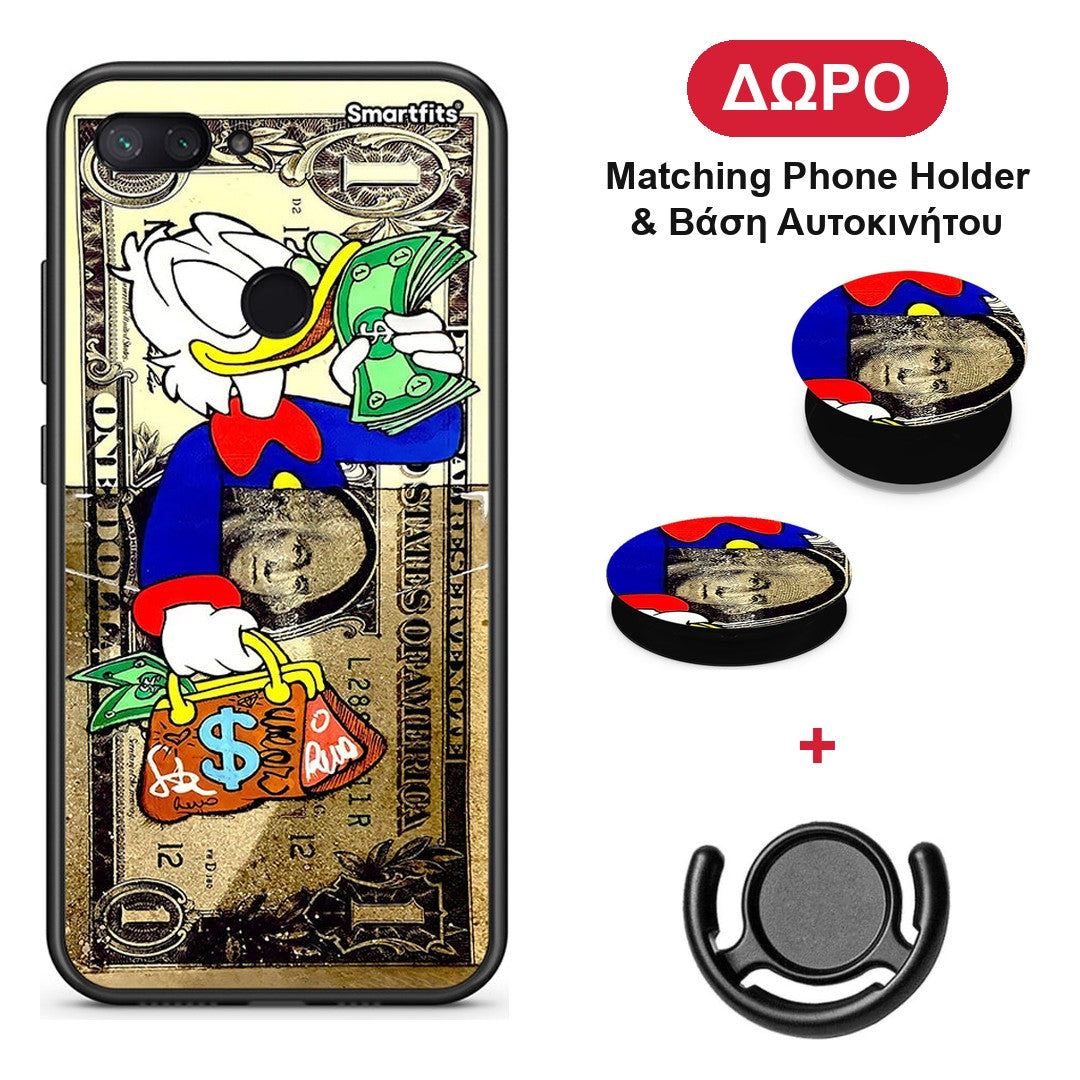 Duck Money - Xiaomi Mi 8 Lite θήκη + Δώρο Phone Holder & Βάση Αυτοκινήτου