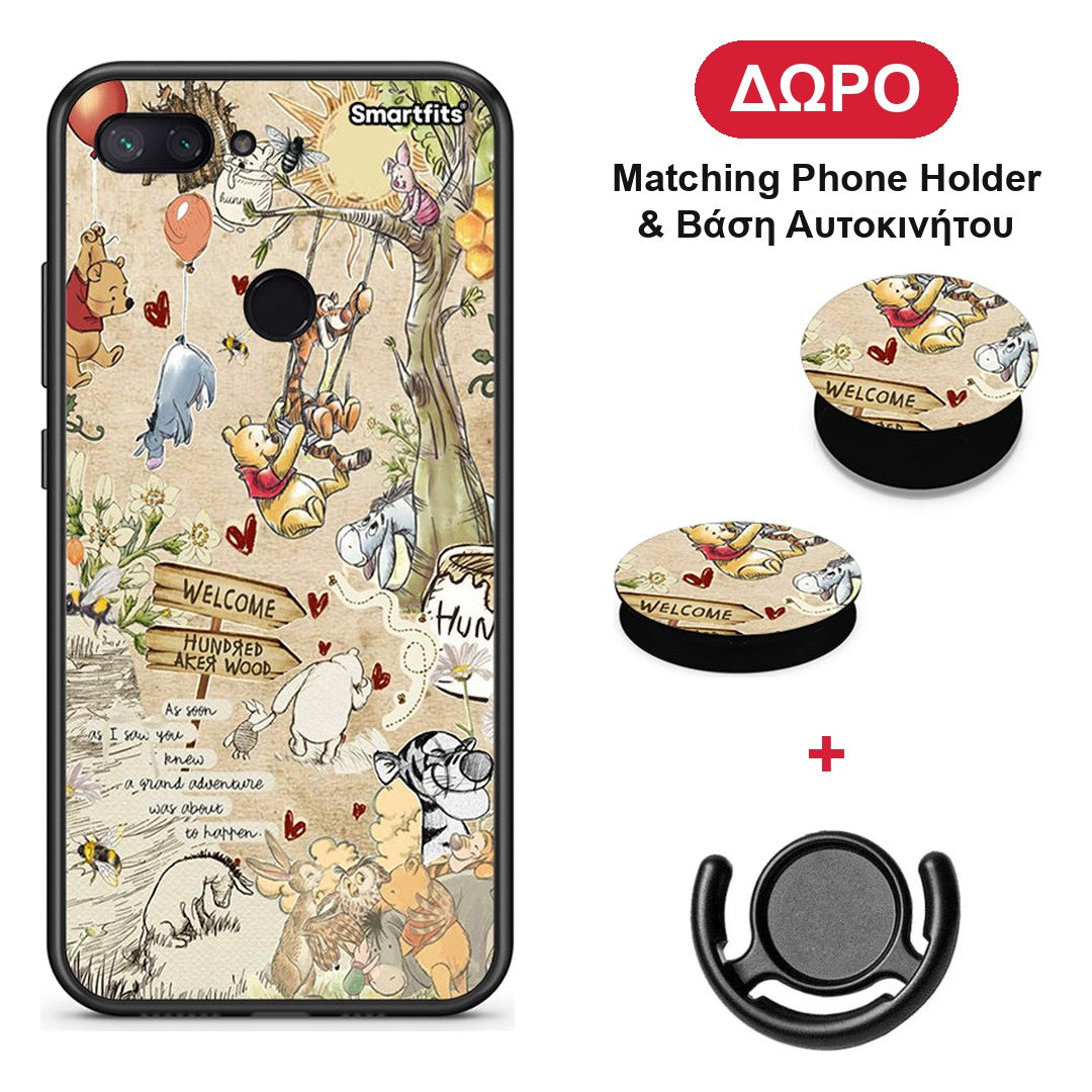 Happy Friends - Xiaomi Mi 8 Lite θήκη + Δώρο Phone Holder & Βάση Αυτοκινήτου