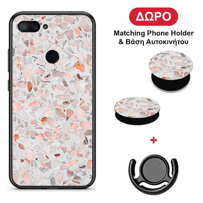 Marble Terrazzo - Xiaomi Mi 8 Lite θήκη + Δώρο Phone Holder & Βάση Αυτοκινήτου
