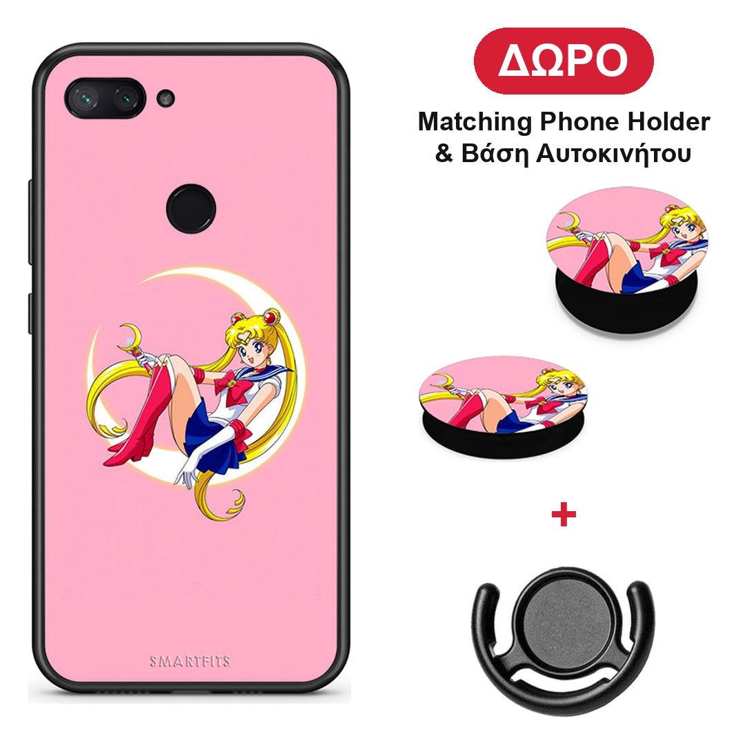 Moon Girl - Xiaomi Mi 8 Lite θήκη + Δώρο Phone Holder & Βάση Αυτοκινήτου