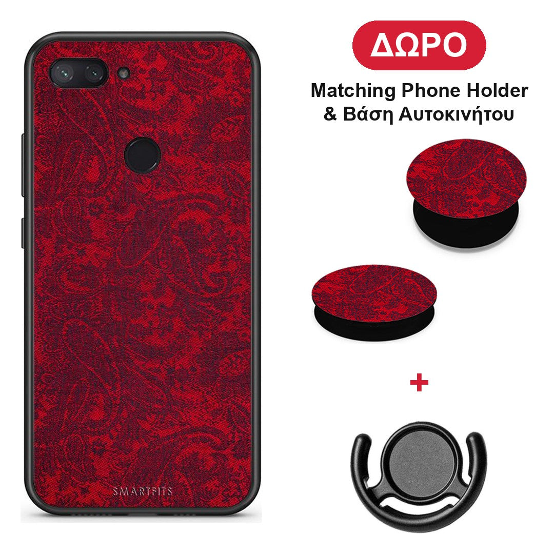 Paisley Cashmere - Xiaomi Mi 8 Lite θήκη + Δώρο Phone Holder & Βάση Αυτοκινήτου