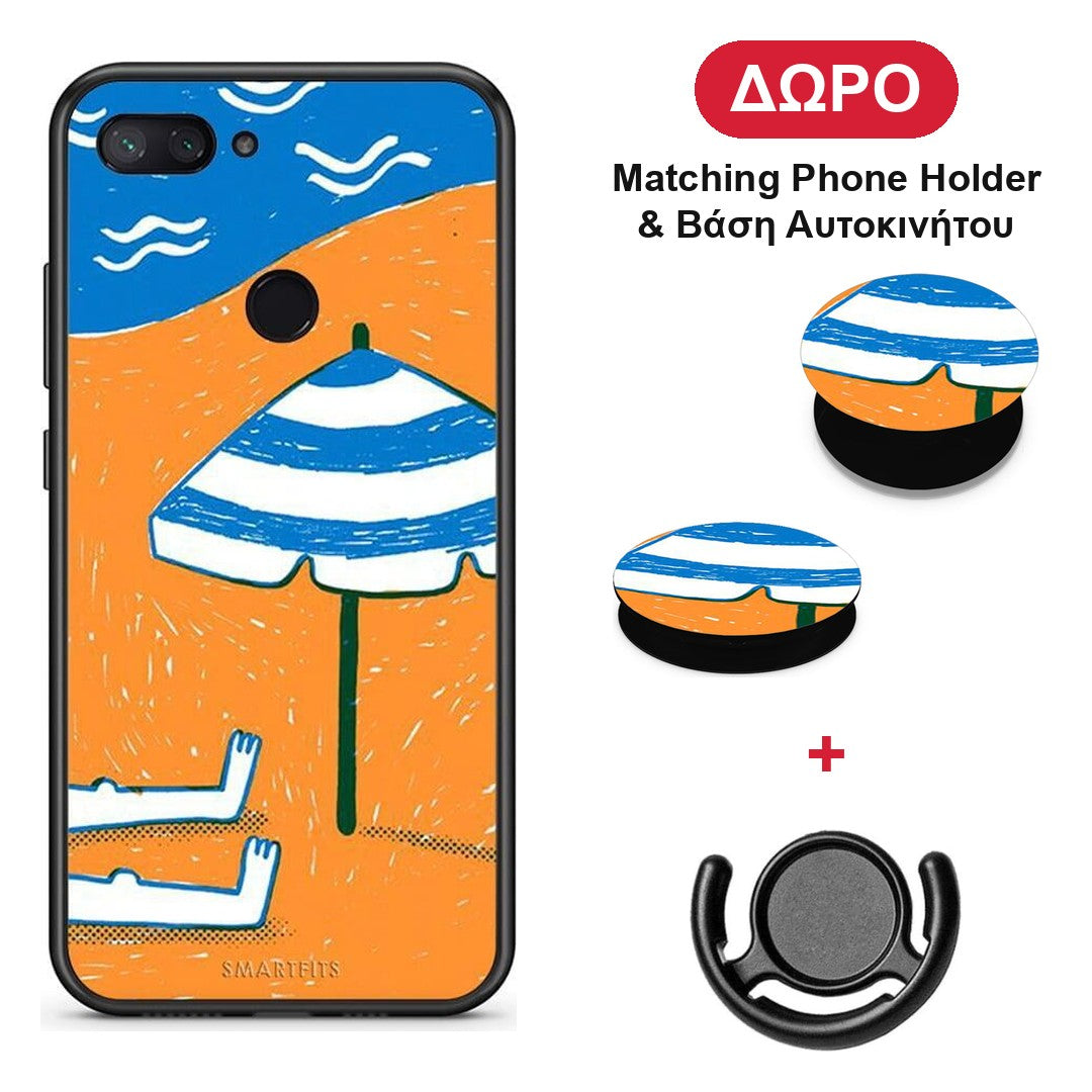 Summering - Xiaomi Mi 8 Lite θήκη + Δώρο Phone Holder & Βάση Αυτοκινήτου
