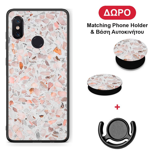 Marble Terrazzo - Xiaomi Mi 8 θήκη + Δώρο Phone Holder & Βάση Αυτοκινήτου
