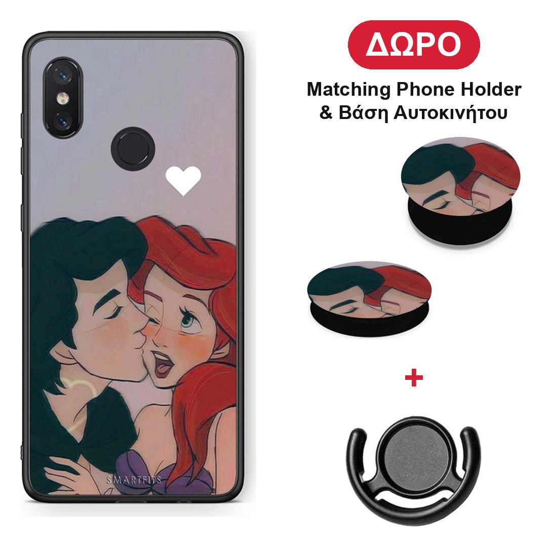 Mermaid Couple - Xiaomi Mi 8 θήκη + Δώρο Phone Holder & Βάση Αυτοκινήτου