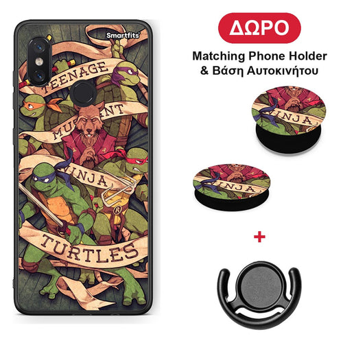 Ninja Turtles - Xiaomi Mi 8 θήκη + Δώρο Phone Holder & Βάση Αυτοκινήτου