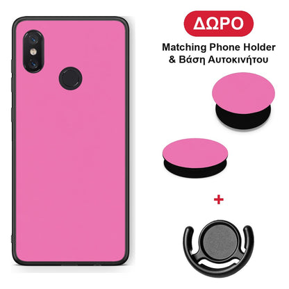 Rose Pink - Xiaomi Mi 8 θήκη + Δώρο Phone Holder & Βάση Αυτοκινήτου